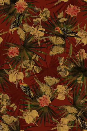 复古印花华亿平台图片