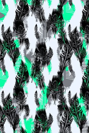 羽毛印花华亿平台图片