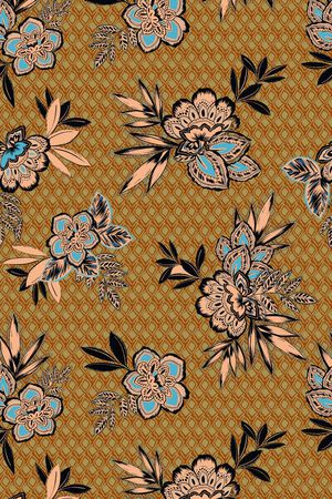 几何花卉印花华亿平台图片