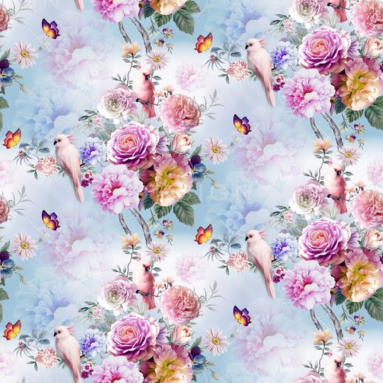 鹦鹉印花华亿平台图片