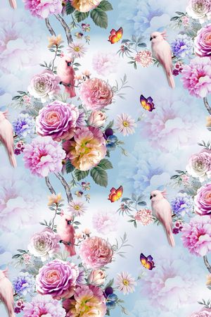 鹦鹉印花华亿平台图片