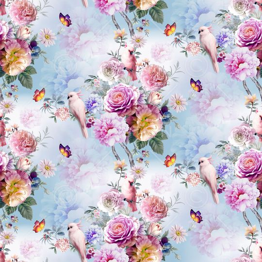 鹦鹉印花华亿平台图片