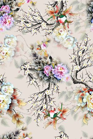 旗袍印花华亿平台图片