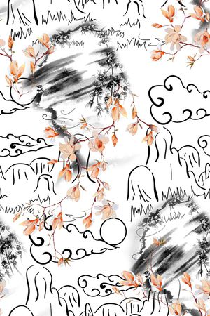 旗袍印花华亿平台图片