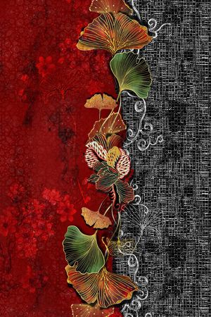 绿植树叶印花华亿平台图片