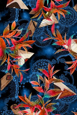 绿植树叶印花华亿平台图片