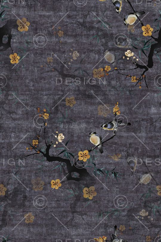 花鸟印花华亿平台图片