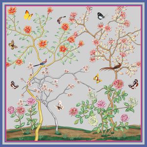 花卉蝴蝶印花华亿平台图片