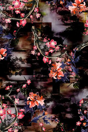 梅花印花华亿平台图片