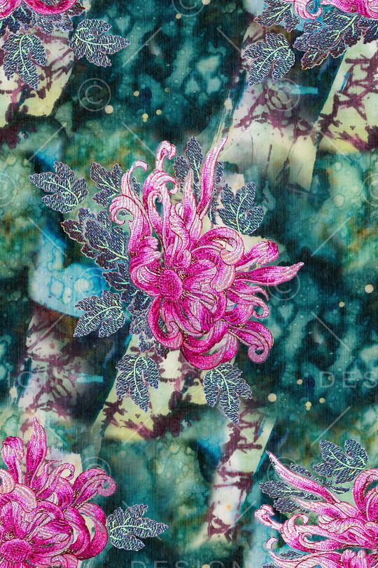 旗袍印花华亿平台图片