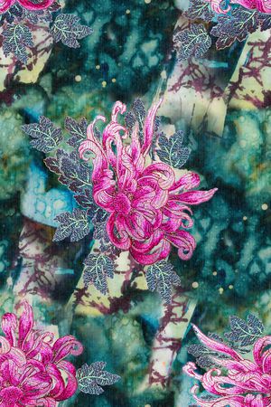 旗袍印花华亿平台图片