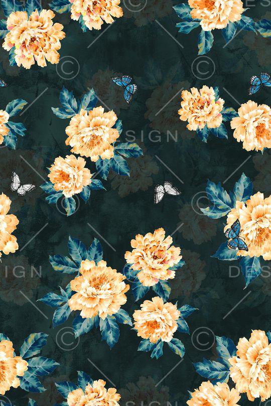 花卉印花华亿平台图片