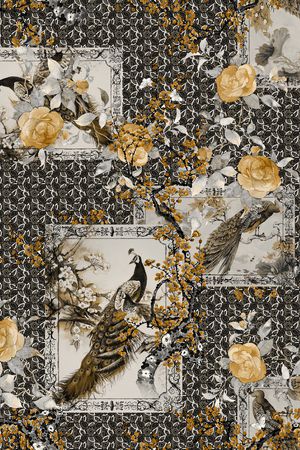 花鸟印花华亿平台图片