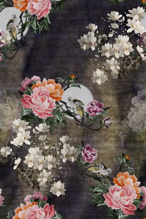 花鸟印花华亿平台图片