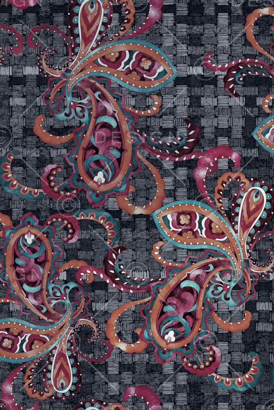 佩斯利印花华亿平台图片