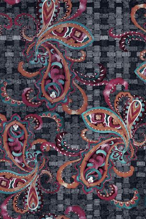 佩斯利印花华亿平台图片