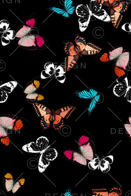 花卉蝴蝶印花华亿平台图片