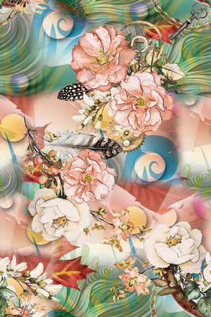 抽象印花华亿平台图片