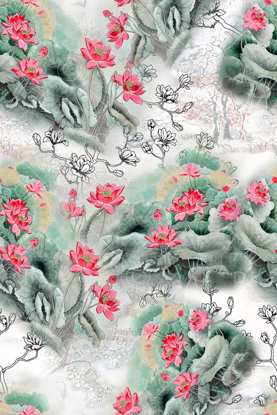 旗袍印花华亿平台图片