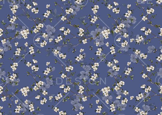 清爽底花卉印花华亿平台图片