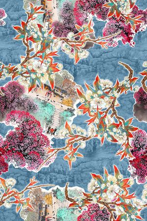 旗袍印花华亿平台图片