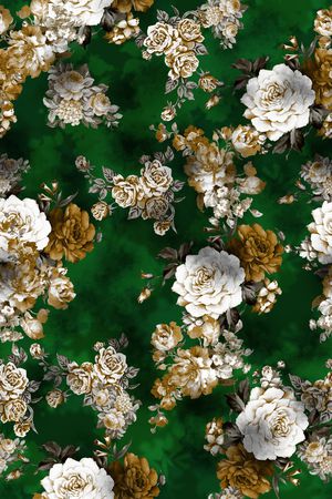 民族花卉印花华亿平台图片