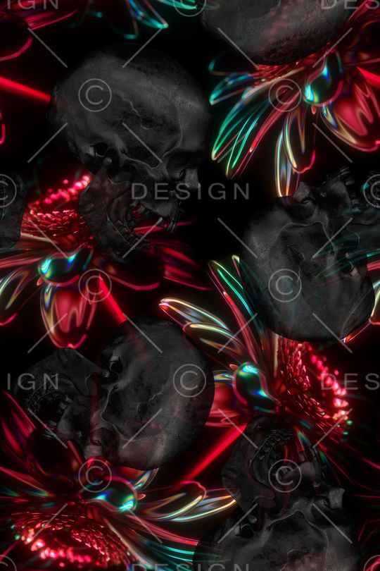 骷髅时尚印花华亿平台图片