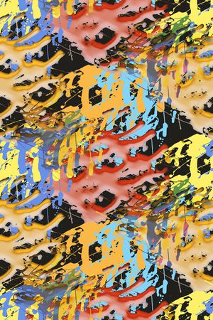 抽象男装印花华亿平台图片