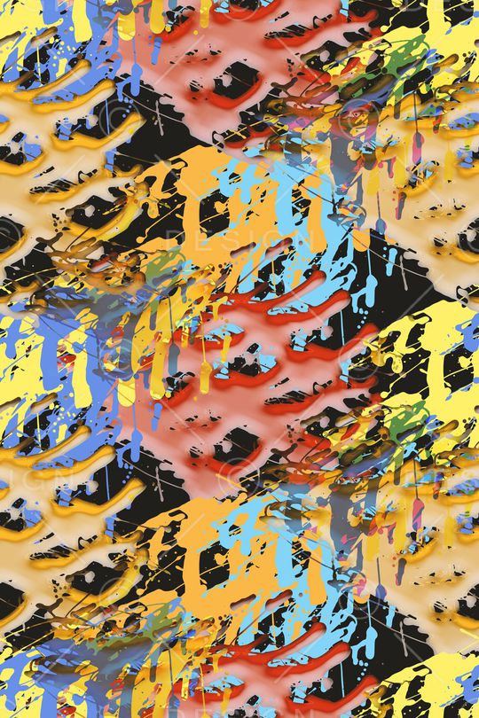 抽象男装印花华亿平台图片