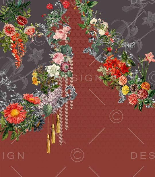 连衣裙印花华亿平台图片