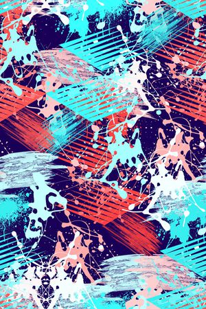 抽象男装印花华亿平台图片