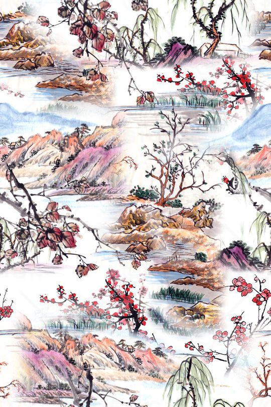 旗袍印花华亿平台图片