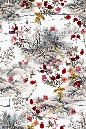 旗袍印花华亿平台图片