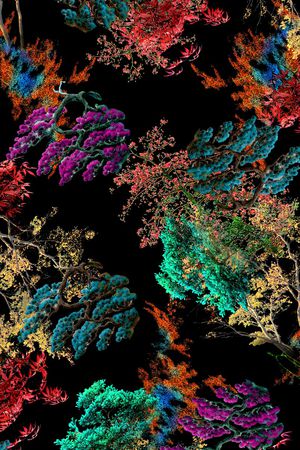 绿植树叶印花华亿平台图片