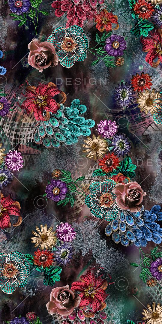 花卉印花华亿平台图片