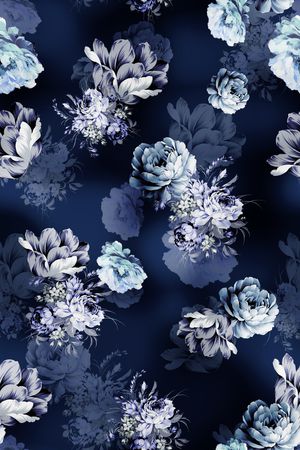 民族花卉印花华亿平台图片