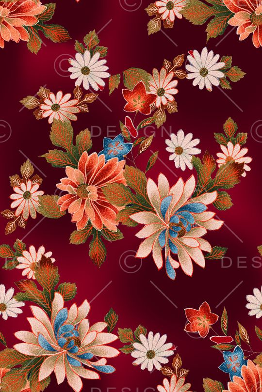 花卉印花华亿平台图片