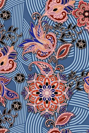 佩斯利印花华亿平台图片