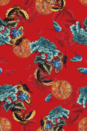 复古印花华亿平台图片