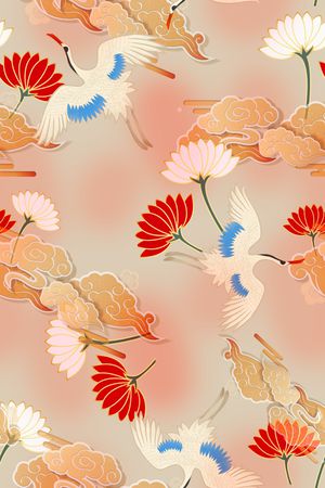 复古印花华亿平台图片