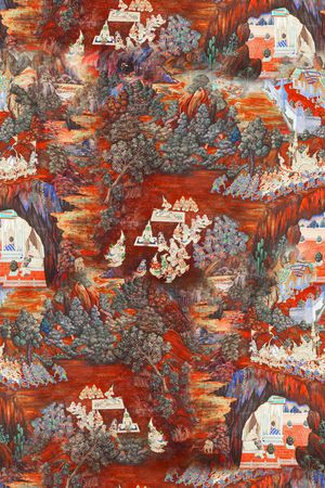 复古印花华亿平台图片