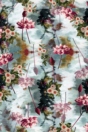 花卉印花华亿平台图片