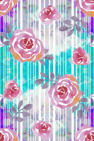 花卉印花华亿平台图片