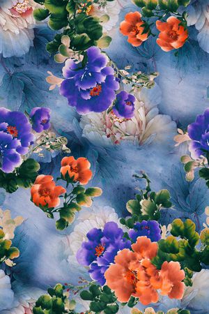 花卉印花华亿平台图片