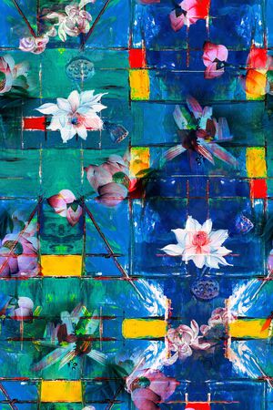 荷花印花华亿平台图片