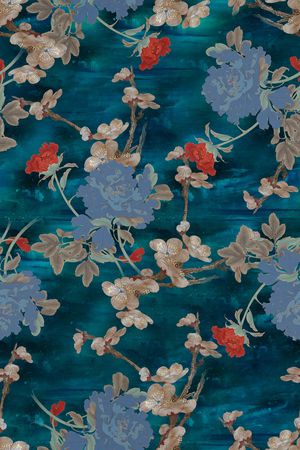 梅花印花华亿平台图片