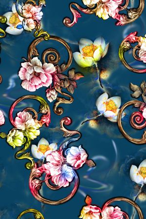 连衣裙印花华亿平台图片