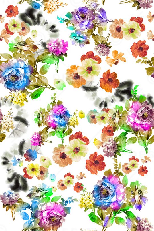 连衣裙印花华亿平台图片