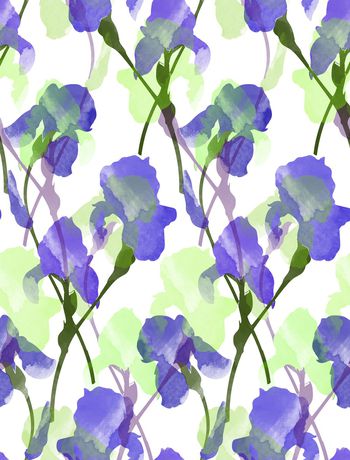 清爽底花卉印花华亿平台图片