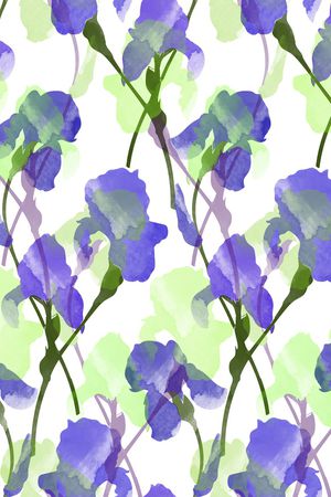 清爽底花卉印花华亿平台图片